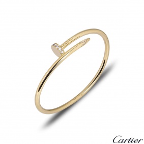 Cartier Yellow Gold Diamond Juste Un Clou Bracelet Size 16 B6048616